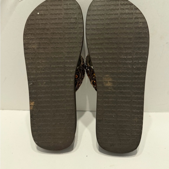 Yellow Box Beaded Brown Sandals - Picture 6 of 6